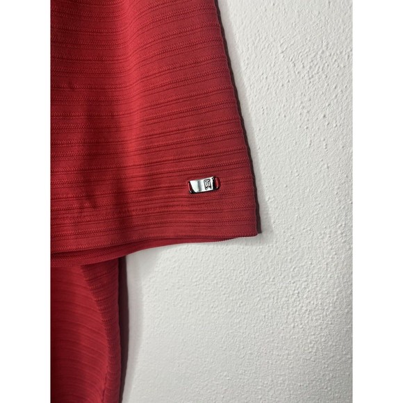 Nike Golf Tiger Woods Collection Polo Shirt Dri Fit Red Striped Mens Size XL - Picture 2 of 16
